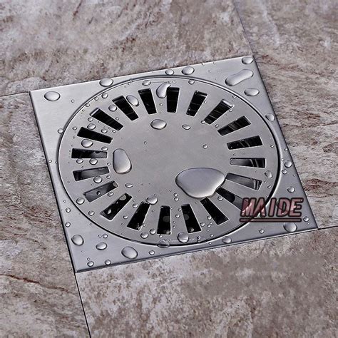 square drain box metal|stainless steel deck drain.